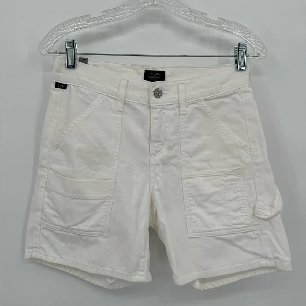 Citizens of Humanity White leah twill boyfriend shorts Casual Cargo‎ size 23